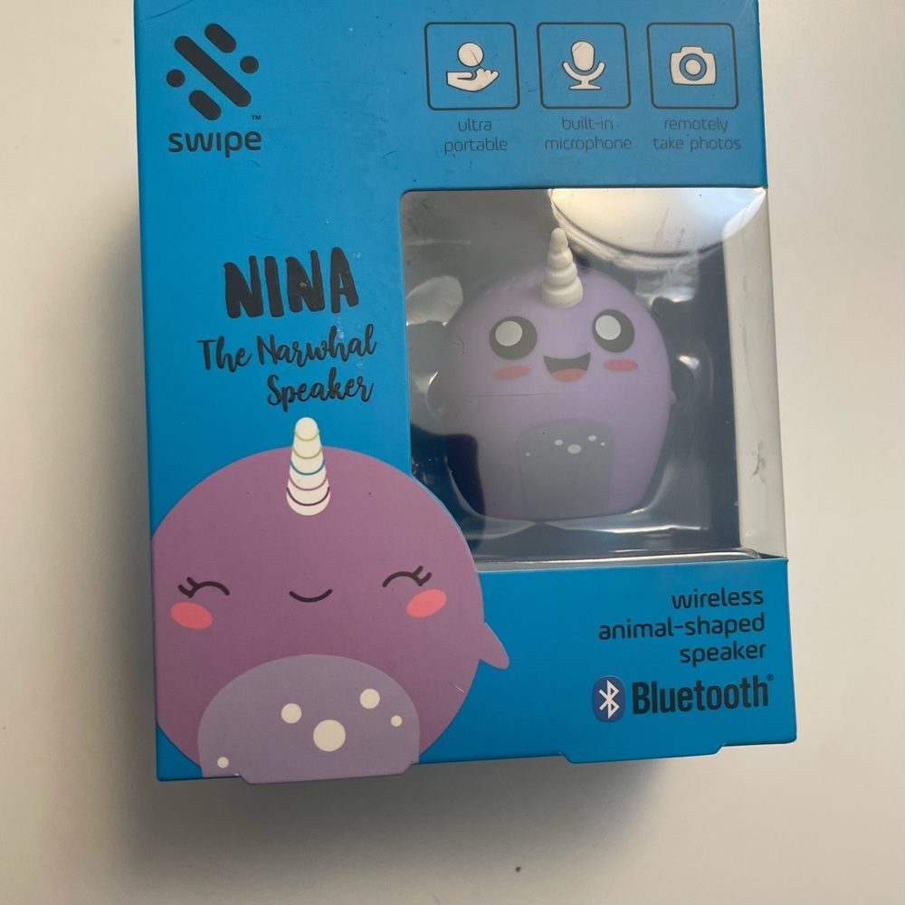 NWT Swipe Narwhal Wireless Bluetooth Speaker